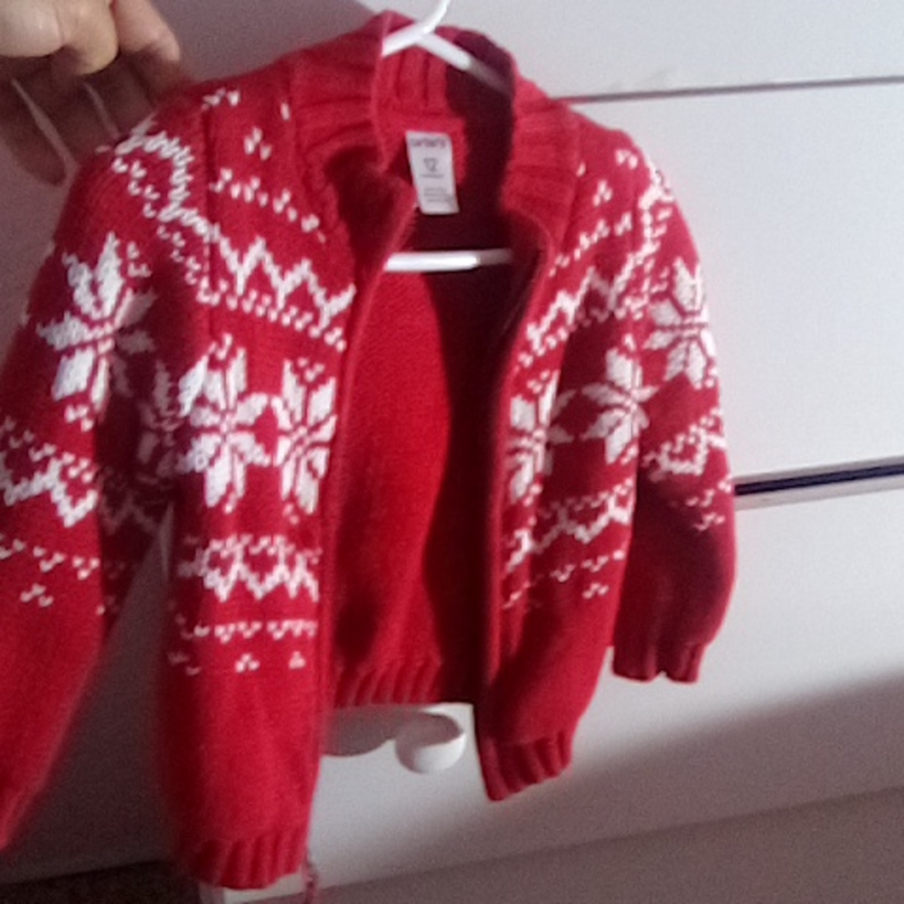 Front zipper Christmas sweater